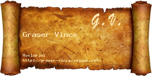Graser Vince névjegykártya