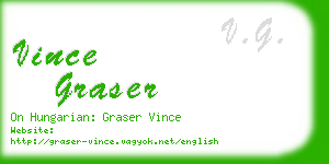 vince graser business card